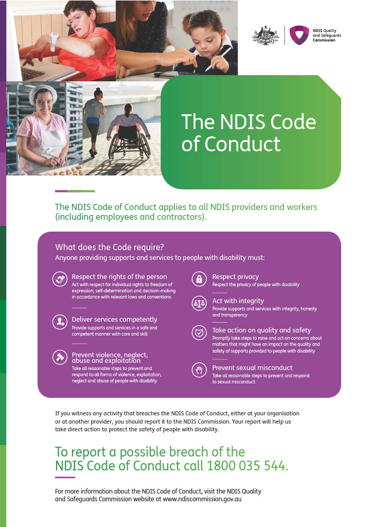 The NDIS Code of Conduct Poster